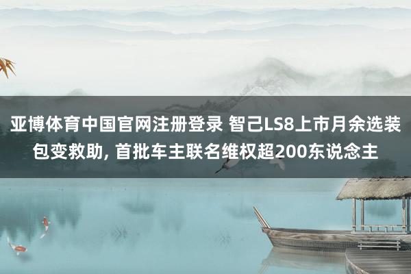 亚博体育中国官网注册登录 智己LS8上市月余选装包变救助， 首批车主联名维权超200东说念主